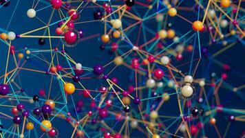 Interwoven Vibrancy. A Visualization of Molecular and Neural Networks photo