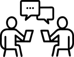 Professionals brainstorming with tablets and interactive screens in a high tech office with soft abstract background and copy space vector
