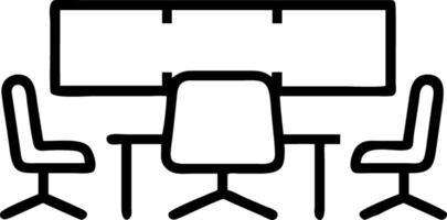 Plain Background of Office Space with Empty Chairs and Open Windows vector