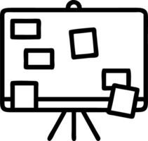 Plain Whiteboard in a Modern Office Setting vector