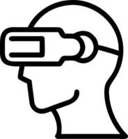 Multicultural team member using futuristic VR headset with macro close up and soft abstract background with copy space vector