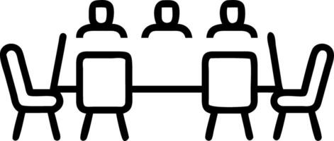 Plain Conference Room with Chairs vector