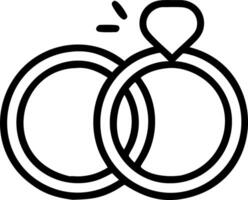 Plain white background with simple wedding rings vector