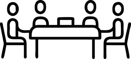 Plain Meeting Space with Chairs and Table vector