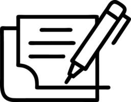 Plain Office Desk with a Single Pen and Notebook vector