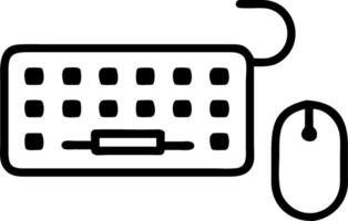 Plain White Background with Keyboard and Mouse vector
