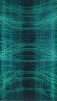 A green abstract painting with lines and lines photo