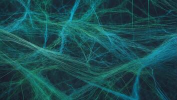 Abstract background of green and blue lines photo