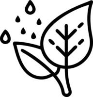 Macro shot of a rain soaked leaf with droplets and copy space vector