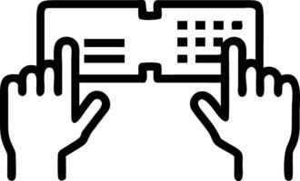 Macro of Hands Typing on a Shared Keyboard vector
