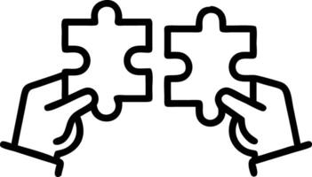 Macro of Puzzle Pieces Being Fitted Together vector