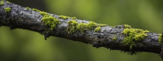 A close up of moss on a branch photo