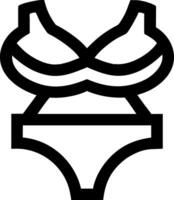 Abstract Bikini Line Art Minimalist Design for Fashion and Swimwear Themes vector