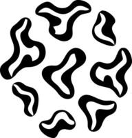 Abstract Black Organic Shapes for Modern Design Art and Craft Projects vector
