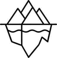 Abstract Geometric Iceberg Line Art for Design and Illustration vector