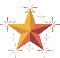 Abstract Geometric Star with Radiant Design for Decorative Art and Logos vector