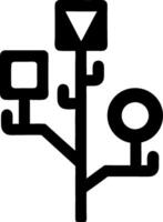 Abstract Geometric Tree Symbol for Modern Design Projects vector