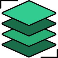 Abstract Geometric Layers Illustration for Design and Architecture Concepts vector