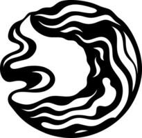 Abstract Swirling Wave Pattern Circular Design vector