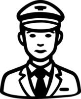 Airline Pilot Uniform for Travel and Aviation Graphics vector