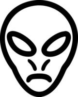 Alien Face for Sci-Fi and Outer Space Themes vector