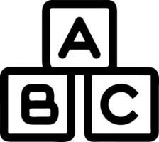 Alphabet Blocks Illustration Educational Learning Tool Design vector