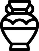 Ancient Greek Amphora Outline for Art and Design Projects vector