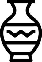 Ancient Greek Inspired Vase with Geometric Design for Art Projects vector