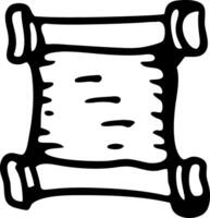 Ancient Scroll Illustration for Tattoos and Coloring Book Designs vector