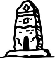Ancient Stone Pillar Illustration for Historical and Educational Use vector