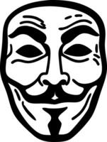 Anonymous Mask Art for Protests and Activism Representation vector