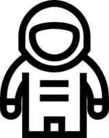 Astronaut Line Art for Space-Themed Designs and Projects vector