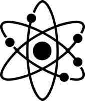 Atom Symbol Illustration Black for Science Education and Branding vector