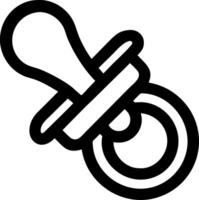 Baby Pacifier Outline for Childcare and Parenting Illustrations vector