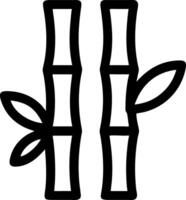 Bamboo Stalk Outline for Decorative Design and Nature Themes vector
