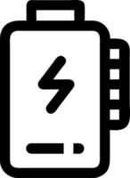 Battery with Lightning Bolt Symbol for Energy Technology and Power Concepts vector