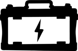 Battery with Lightning Bolt for Tech and Energy Designs vector