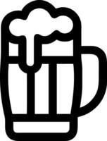 Beer Mug with Foam Simple for Pub Themed Designs and Craft Projects vector