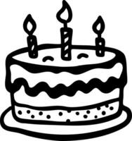 Birthday Cake with Candles Illustration for Celebrations and Design vector
