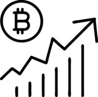 Bitcoin Growth Chart Cryptocurrency Market Analysis Graphic vector