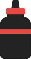 Black and Red Glue Bottle Illustration for Art and Craft Projects vector