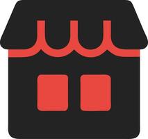Black and Red Storefront for Business and Marketing Design vector