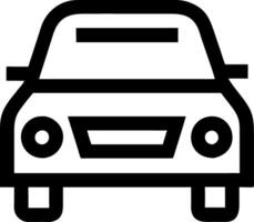 Black and White Car Front View for Design and Illustration Projects vector