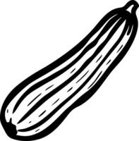 Black and White Cucumber Illustration for Art and Design Projects vector