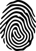 Black and White Fingerprint Illustration for Security and Identity Concepts vector