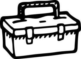 Black and White Toolbox Illustration for DIY Projects and Crafts vector