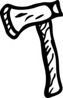 Black and White Illustration of Rustic Axe for Logos and Design Projects vector