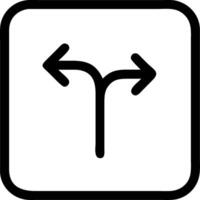 Black Arrow Directional Sign for Navigation and Decision Making vector
