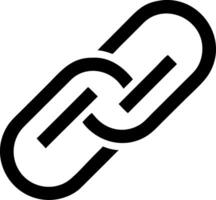 Black Chain Link Symbolizing Connection and Strength for Graphic and Web Design vector