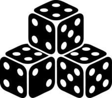 Black Dice Cluster Illustration for Games and Entertainment Themes vector